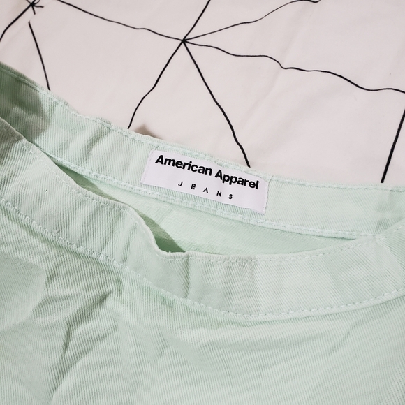 AMERICAN Apparel Denim Circle Skirt in Colour Pistachio Size Extra Small - Picture 4 of 12
